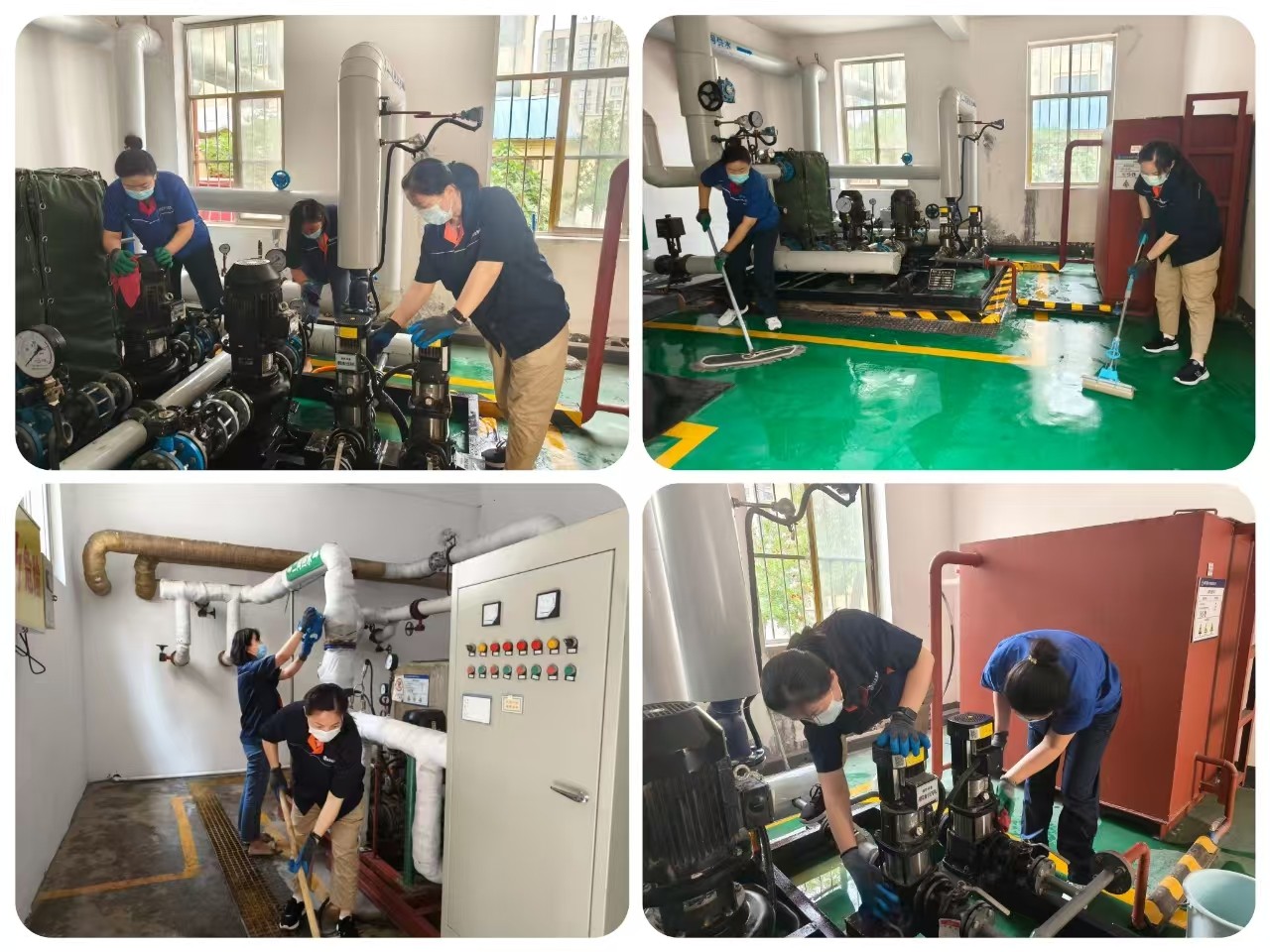 桂英供熱區(qū)域加強(qiáng)換熱站衛(wèi)生綜合治理&nbsp;&nbsp;&nbsp;助推生產(chǎn)現(xiàn)場(chǎng)標(biāo)準(zhǔn)化再升級(jí)